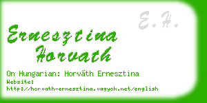 ernesztina horvath business card